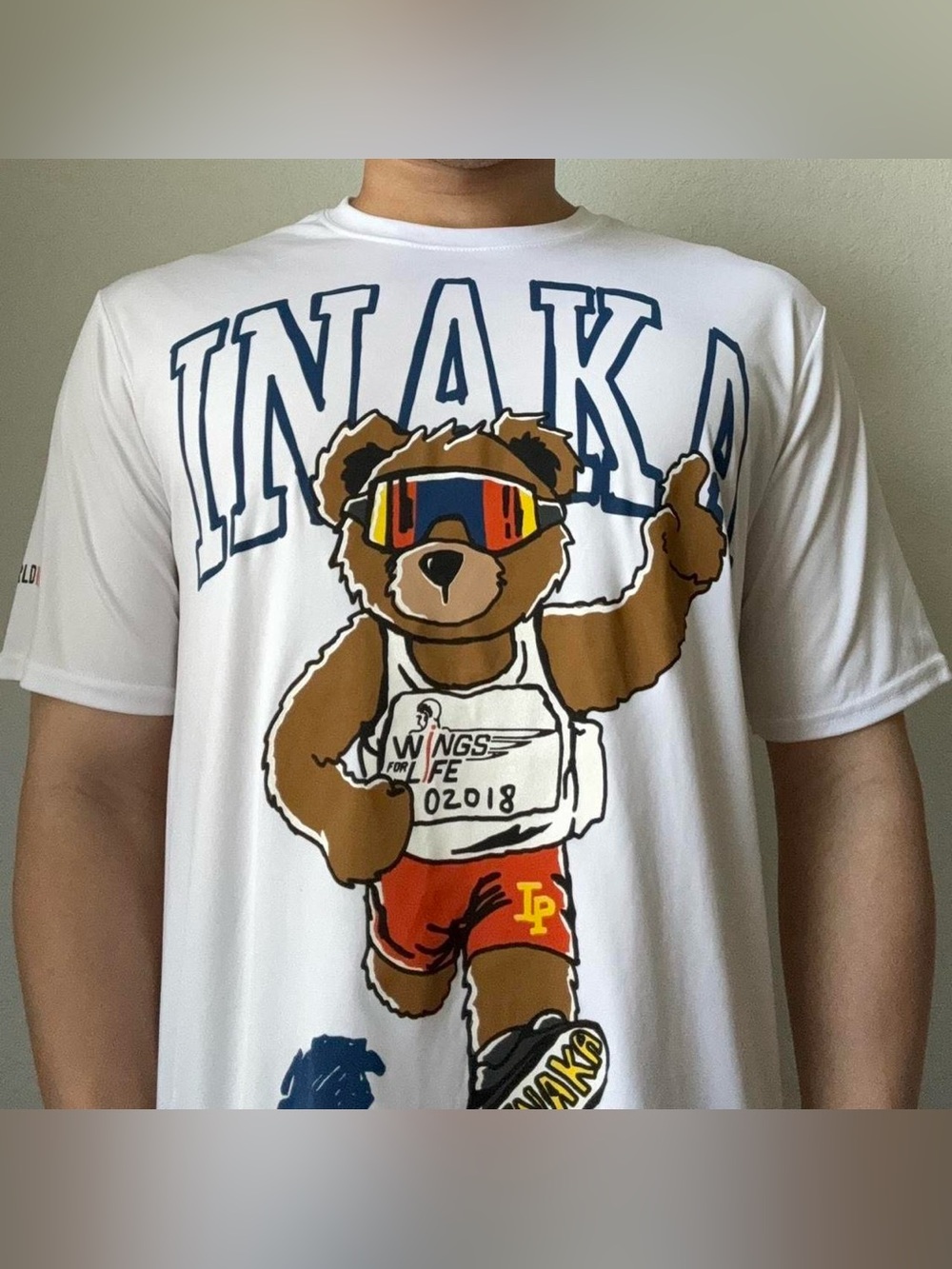Inaka Power World Run Graphics White Tee Shirt
